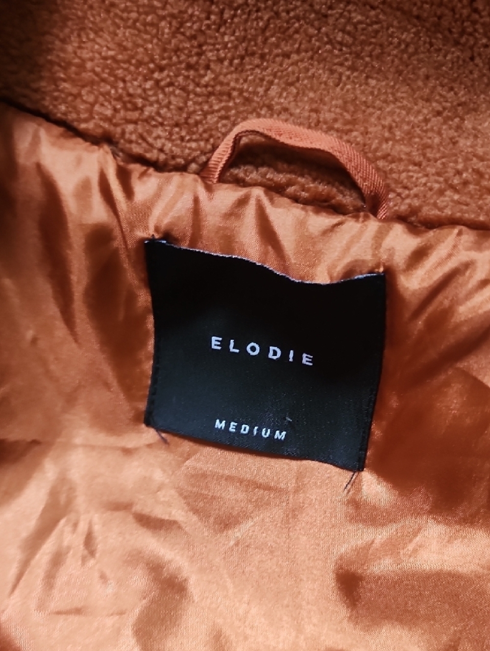 Anthropologie Elodie Sherpa Jacket Medium Tan Teddy Faux Shearling Cozy Cropped - Picture 9 of 12